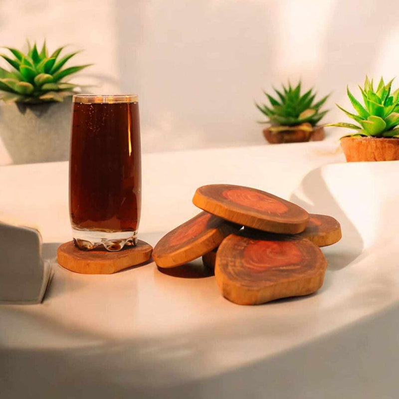 Wooden Saucer Set (4 Pieces)